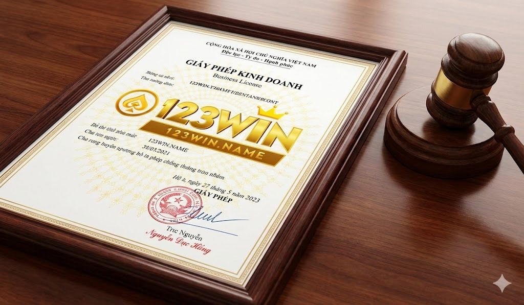 Chi tiết các loại giấy phép kinh doanh 123win sở hữu